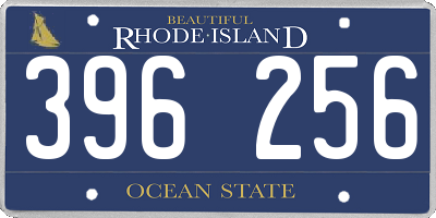 RI license plate 396256