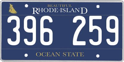 RI license plate 396259
