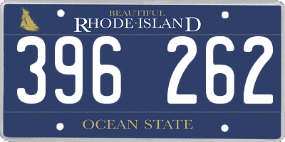 RI license plate 396262