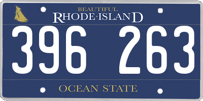 RI license plate 396263
