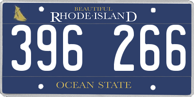 RI license plate 396266