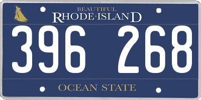 RI license plate 396268