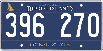 RI license plate 396270