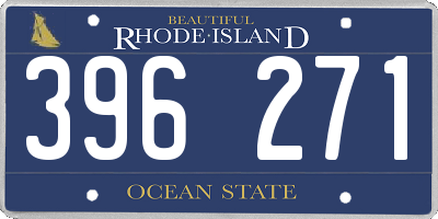 RI license plate 396271