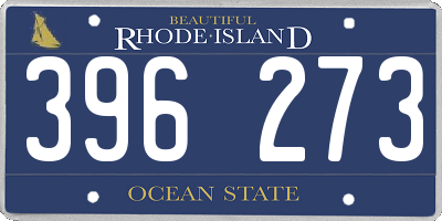RI license plate 396273