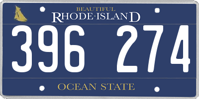 RI license plate 396274
