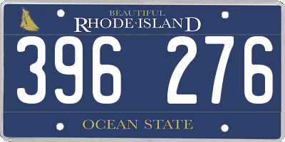 RI license plate 396276