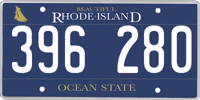 RI license plate 396280