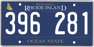 RI license plate 396281