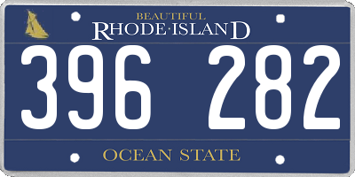 RI license plate 396282