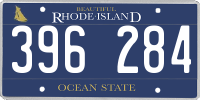RI license plate 396284