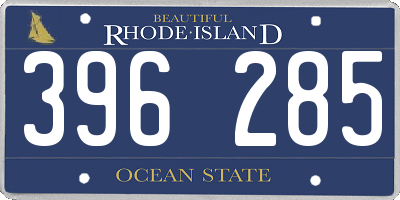 RI license plate 396285
