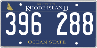 RI license plate 396288