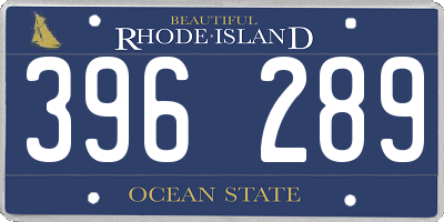 RI license plate 396289