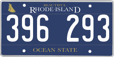 RI license plate 396293