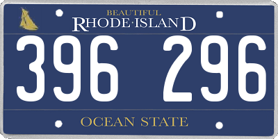 RI license plate 396296