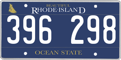 RI license plate 396298