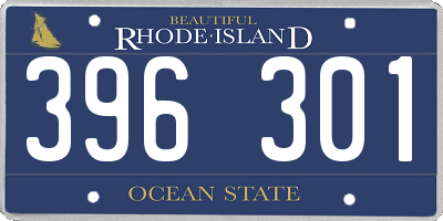 RI license plate 396301