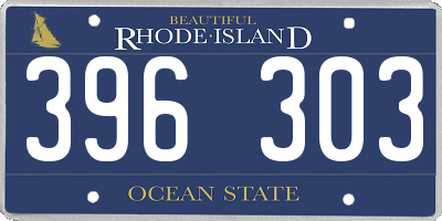 RI license plate 396303