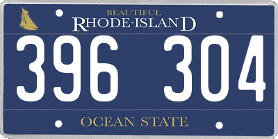 RI license plate 396304