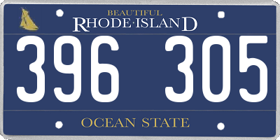 RI license plate 396305