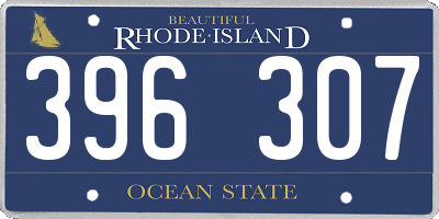 RI license plate 396307