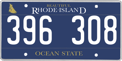 RI license plate 396308