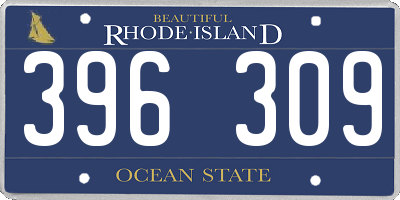RI license plate 396309