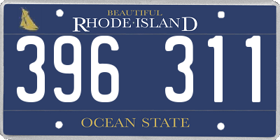 RI license plate 396311