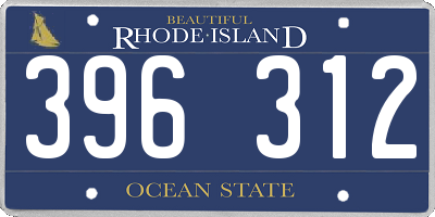 RI license plate 396312