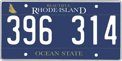 RI license plate 396314