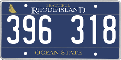 RI license plate 396318