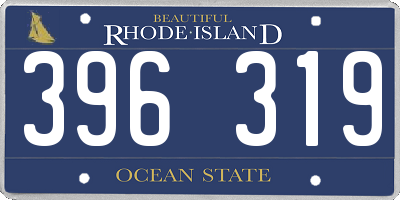 RI license plate 396319