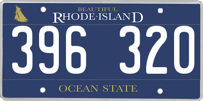 RI license plate 396320