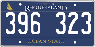 RI license plate 396323