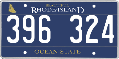 RI license plate 396324