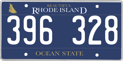 RI license plate 396328