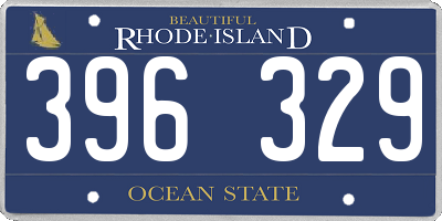 RI license plate 396329