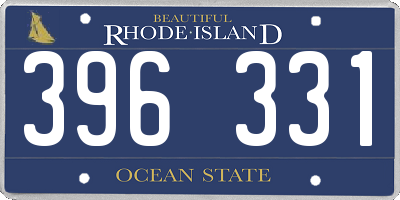 RI license plate 396331