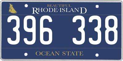 RI license plate 396338