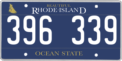 RI license plate 396339