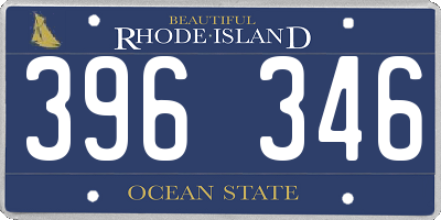 RI license plate 396346