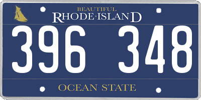 RI license plate 396348