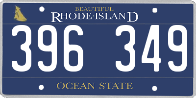 RI license plate 396349
