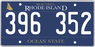 RI license plate 396352
