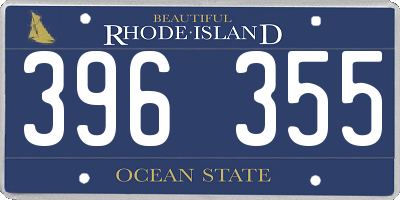 RI license plate 396355