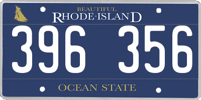 RI license plate 396356
