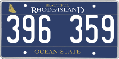RI license plate 396359