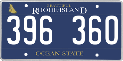 RI license plate 396360