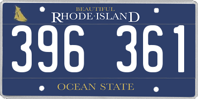 RI license plate 396361